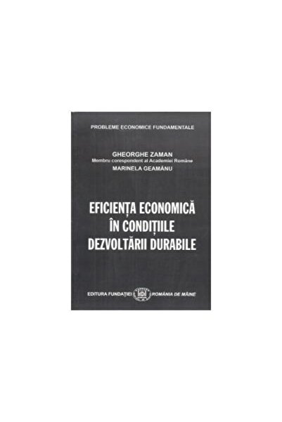 Editura Fundatia Romania de Maine Eficienta economica in conditiile dezvoltar...