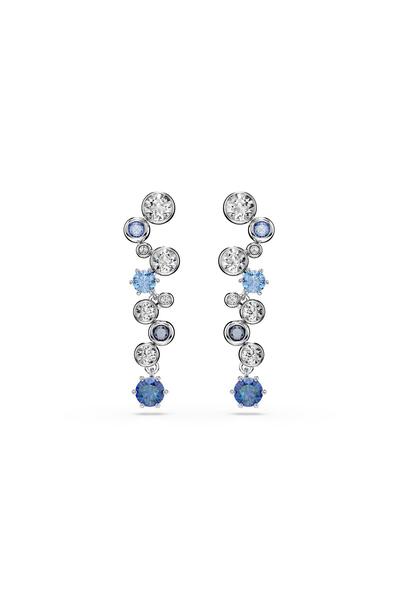 Swarovski Constella damla küpeler, Karışık kesimler, Mavi, Rodyum kaplama