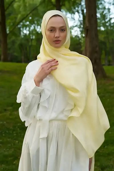 Madame Polo Σάλι Ζακάρ με μοτίβο Elegance Silva - Κίτρινο