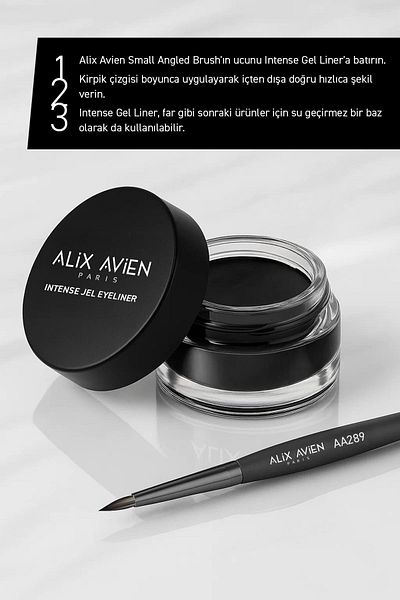 Alix Avien High Pigmented Waterproof Long Lasting Matte Gel Eyeliner - Intense Gel Liner 01 Black
