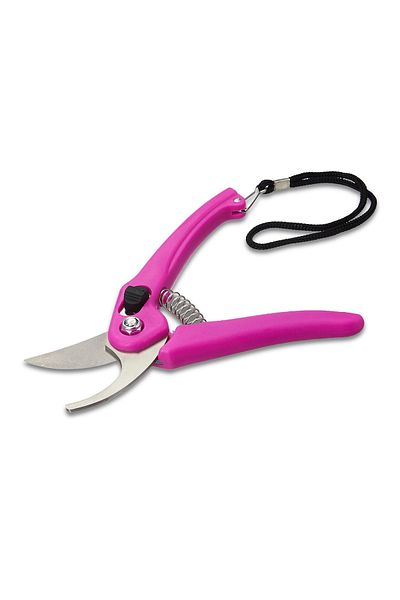 Generic 7.5 Inch Hand Pruner Cutter with Carbon Steel Blades – Garden Branch Trimmer for Home Use (Pink)