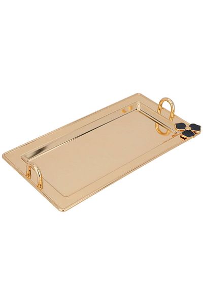 Alsaif Gallery Golden Stainless Steel Serveware Set - Alsaif Gallery (3 Pieces)