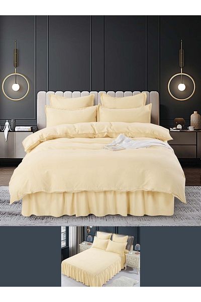 CHIRASO CHIRASO Finet Gros Linen, 6 Pieces, Fitted Sheet 250x270cm, Duvet Sheet, 4 Pillowcases