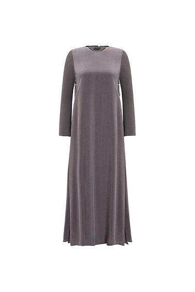MISS DALIDA Anthracite Buttoned Side Cupro Dress T25Y-4052