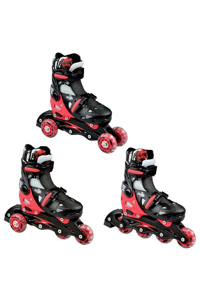 Raven Role inline 3w1 Raven Singer Black/Red 33-36 (S), pentru copii