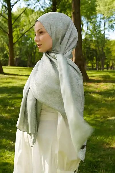 Madame Polo Elegance Ethnic Pattern Ζακάρ Σάλι - Μέντα