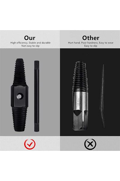 Generic 4'' to 6'' Double-Head Tap Faucet Valve Screw Extractor Set – Broken Pipe & Screw Remover Tool.