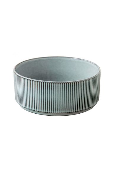 EasyLife Domus Glossy Glaze Coated Ceramic Bowl Blue Grey 16.5cm