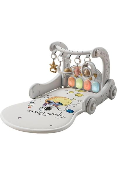 Smart Vibe Antemergator si Salteluta de Activitati 4in1 Multifunctional BabySpace, Grey