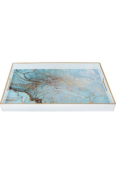 Alsaif Gallery Plastic Serving Tray Alsaif Gallery, 48×35×4.6 cm - White