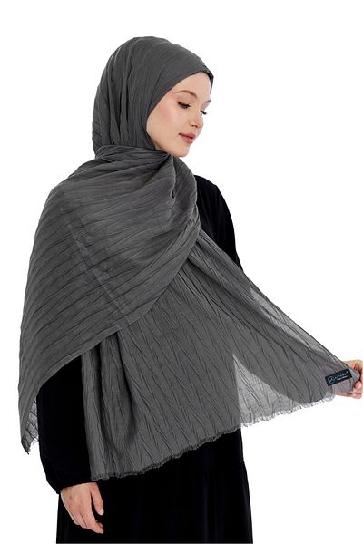 Altobeh Pleated Bamboo Shawl - Smoked
