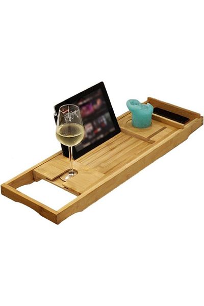 Alpina Flexible bamboo bathroom shelf 70-105 x 22cm