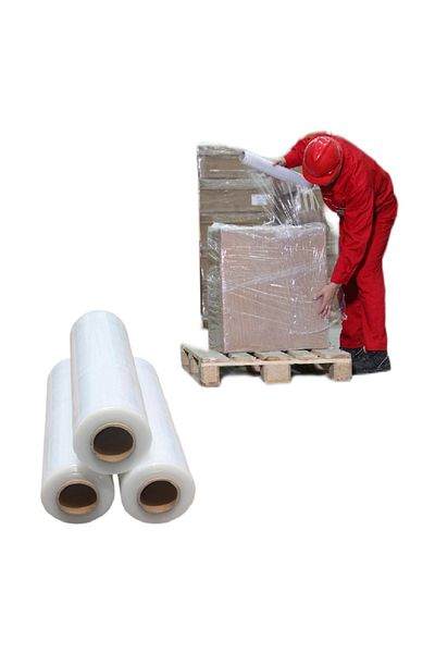 Generic 1Pcs plastic film roll kitchen roll Clear Stretch Film Wrap, 500mm Wide 3 kg Roll Heavy Duty Plastic