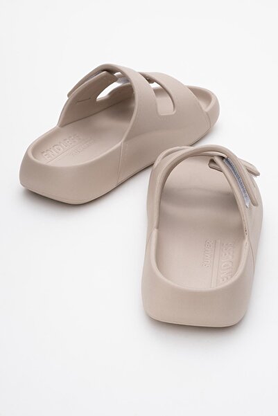 CCWAY AYAKKABI Women's Velcro Slippers Capicino