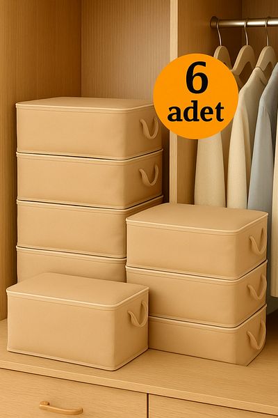 Lio20 6-Piece Clothes Outfit Duvet Cover Multi-Purpose Organizer Summer-Winter Clothes Storage Interlining Fabric Pouch