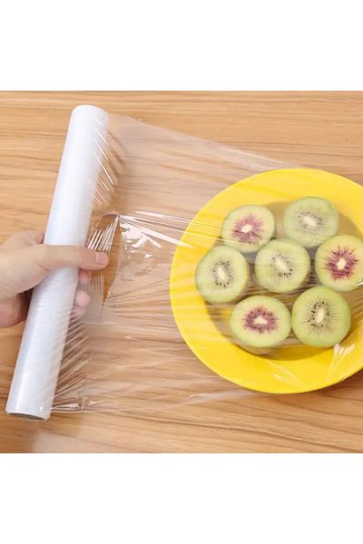 Generic 1Pcs plastic film roll kitchen roll Clear Stretch Film Wrap, 500mm Wide 3 kg Roll Heavy Duty Plastic