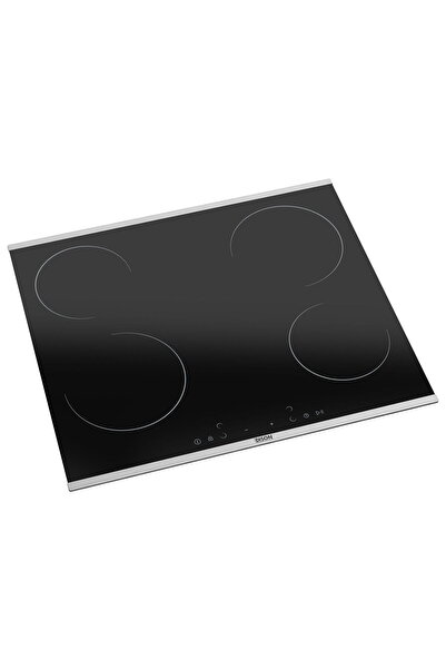 Edison Edison Built-in Ceramic Electric Hob, 6000W, 4 Burners, 60x60cm - Black
