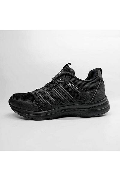 Ayakkabı Durağı Unisex Black Lace-Up Faylon Sole Linen Casual Shoes