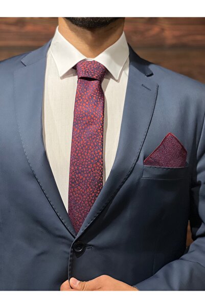 BZN Men's Bordo Handkerchief Tie