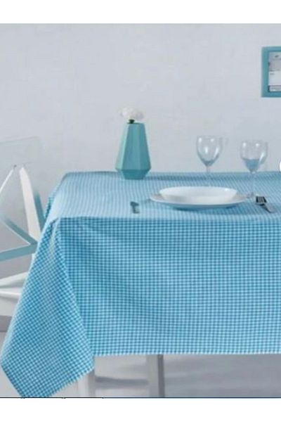 GOLDRİSE Piti Checkered Cotton Table Cloth Picnic Cloth Nostalgic Cloth 140*140 cm