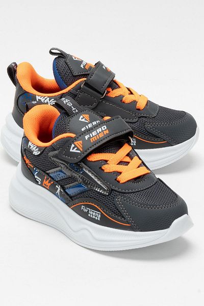 Liger Children's Velcro Smart Lacing Sports Shoes Smoked - Orange