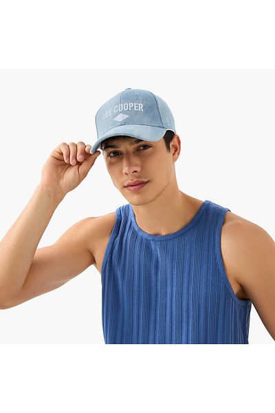 Lee Cooper Lee Cooper Logo Embroidered Cap with Buckled Strap Closure