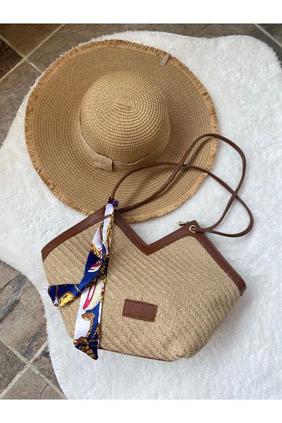 ÇANTA Women's Straw Shoulder Bag