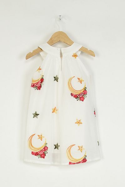 DMB BOYS & GIRLS Girl's Embroidery Cotton Lining Voile Dress