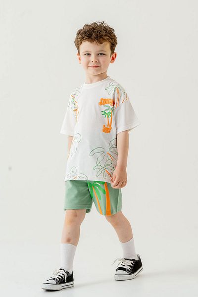 Beniizle Printed Boy's Summer Set