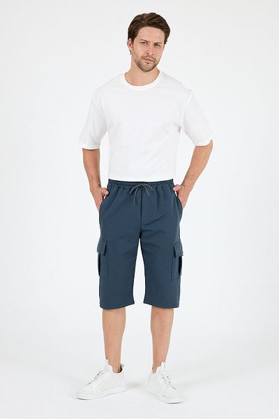Rodi Comfortable Fit Summer Men's Cargo Pocket Capri Pocket Shorts Suitable for Daily and Sports Use 3330