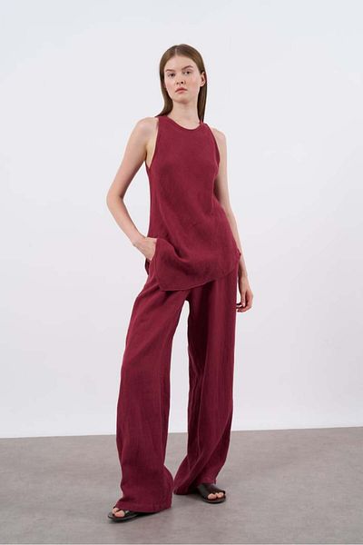 OzBeauty Zero Sleeved Bluzlu Suit