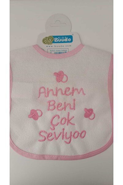 BUUDE My Baby Beach Waterproof My Mother Loves Me Very Printed Baby Food Bib