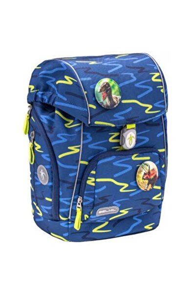 Belmil Ghiozdan neechipat Belmil Comfy, motiv Sketch Lime Green