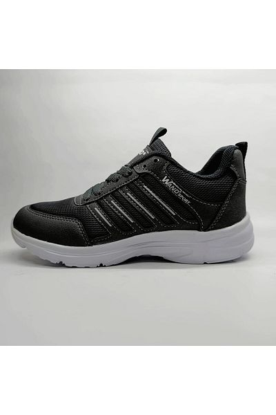 Ayakkabı Durağı Unisex Black White Lace-Up Non-Yellowing Sole Linen Casual Shoes