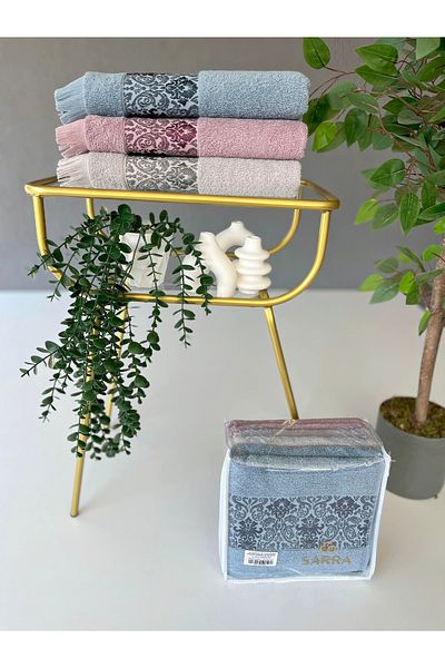 sarra 50X90 Şehzade 3-Piece Towel V2