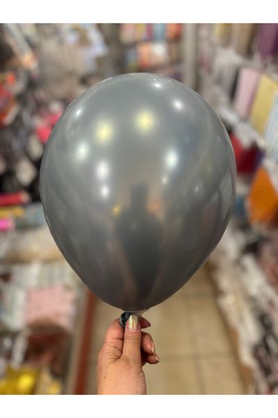 Deniz Party Store Rustic Ash Color Metallic Balloon 5 Pcs