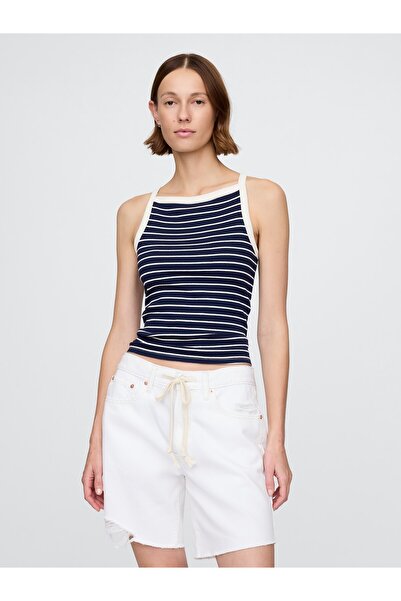 GAP Kadın Lacivert Halter Yaka Modern Atlet