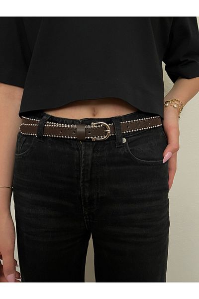 Eksibir Chain Stitched Women's Belt Dress Belt Pants Belt