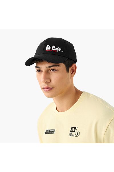 Lee Cooper Lee Cooper Logo Embroidered Cap with Buckled Strap Closure