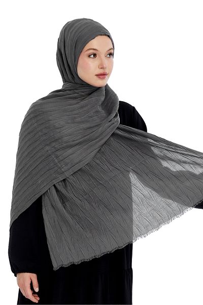 Altobeh Pleated Bamboo Shawl - Smoked