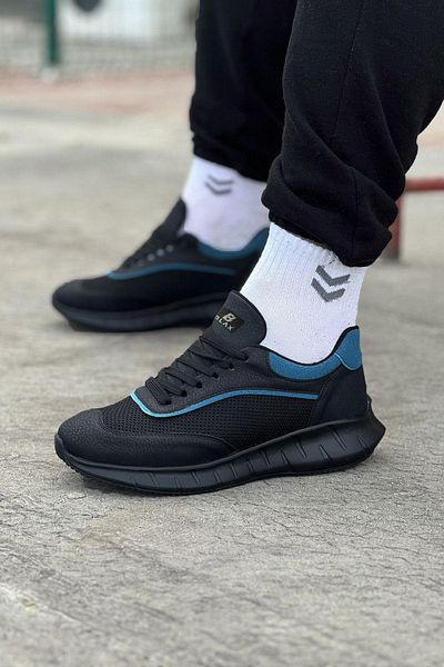 Celira Hs062 Charcoal Blue Knitwear Men's Sports Shoes