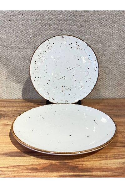 ColorCraft Porcelain Presentation Plate 30cm Hotel Series Benekli̇ Pizza Size Gold Gilding Tulul Porcelain