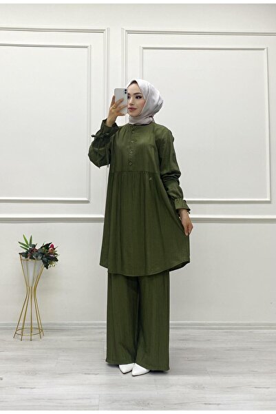 moda acar Strawberry Fabric Pants Suit