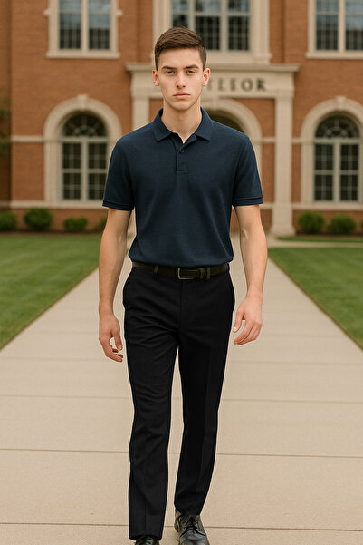 YAKAMEL Erkek Esnek Likralı Lise Kolej Pantolonu