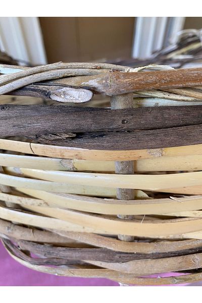 GÜVEN Egg Basket Grocery Shelf Wicker Basket Large Size