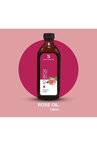 BEAUTY AMBITION Rose Oil, Anti-Ageing & Anti-Wrinkle Serum, Rose Oil for Face, Skin Care, 150ml