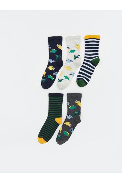 LC Waikiki Patterned Boy's Sock Socks 5-Piece - S5Ab50Z4