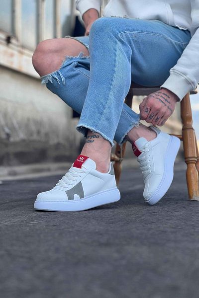 Celira Hs040 White Gray Men's Casual Shoes