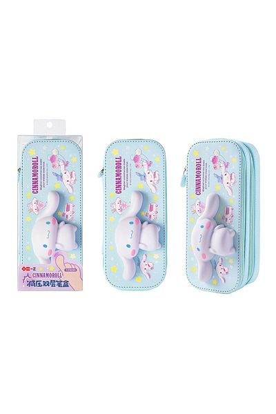 Petityu Cinnamoroll Squishy Double Zipper Large Capacity Cute Pencil Case