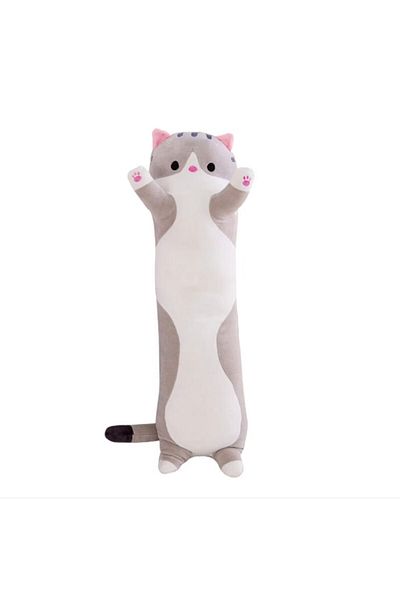 OEM Long Plush Cat Toy, Polyester and Cotton, Pillow Type, Washable, Hypoallergenic Filling, for Kids an